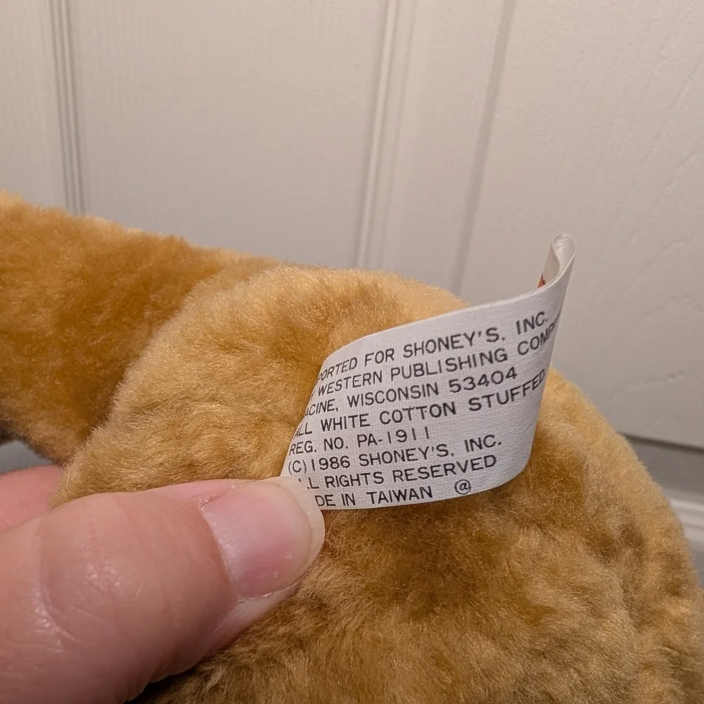 1986 Vintage Shoney's 11” Plush Bear Stuffed Animal Restaurant